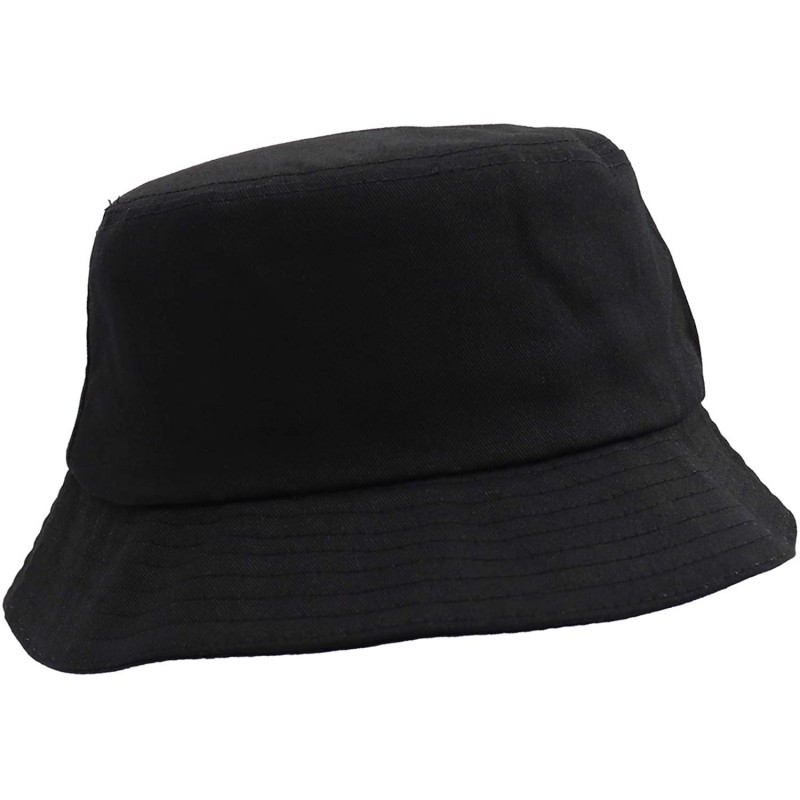 Unisex 100% Cotton Packable Bucket Hat Sun hat for Men Women - Plain ...