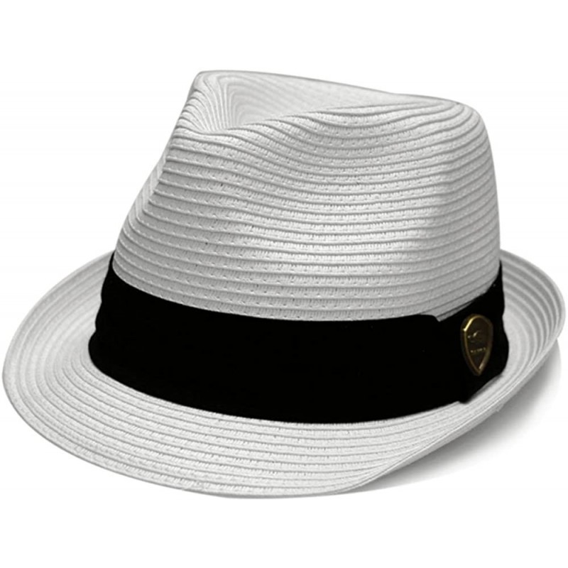 Men's 100% Cotton Summer Cool Solid Blank Fedora Derby Trilby Hat ...