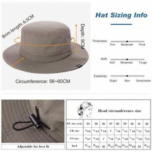 Sun Hats Packable Mens Safari SPF 50+ Fishing Bonnie Bush Sun Hat Bucket for Large Head Women 56-60cm - Darkgray_89025 - CH18...