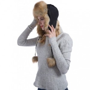 Bomber Hats Women's Pom Pom Faux Fur Ushanka Russian Style Winter Trapper Hat - Brown - CL188KQ7IYX $51.16