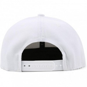 Baseball Caps One Size Arby's-Logo- Printing Fitted Flat Brim Snapback Cap for Men - White-2 - C718QIL34O2 $32.33