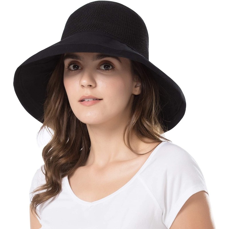 Women Wide Brim Sun Hats Foldable UPF 50+ Sun Protective Bucket Hat ...