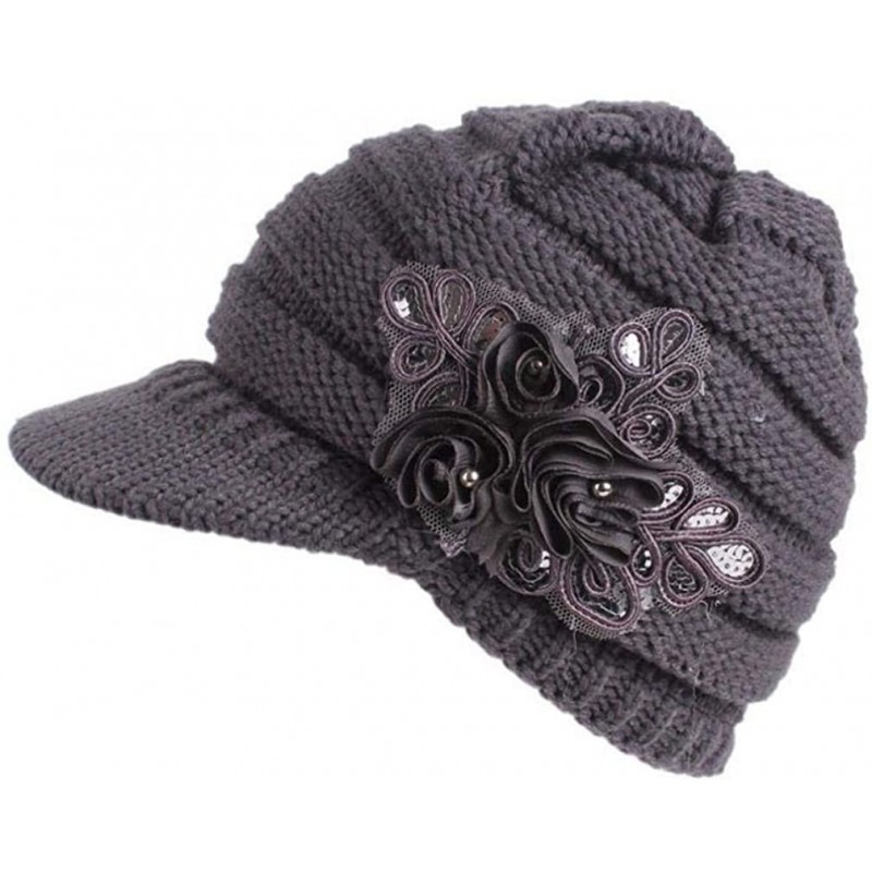 Women Ladies Winter Knitting Hat Warm Artificial Wool Snow Ski Caps ...