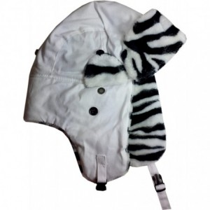 Bomber Hats Winter Trooper- Trapper- or Hunting Hat Faux Fur Zebra Trim - CD127OUZIWZ $23.13