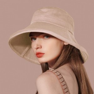 Sun Hats Women Wired Wide Brim Sun Hat- Removable String Safari Fishing Bucket Hat - Khaki - CV18RXM0E67 $22.83